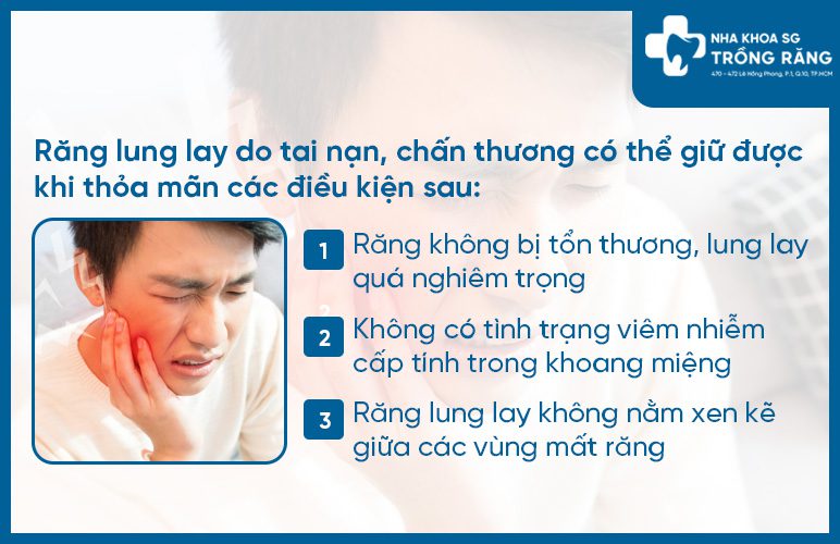 Điều kiện giữ răng hàm lung lay Điều kiện giữ răng hàm lung lay