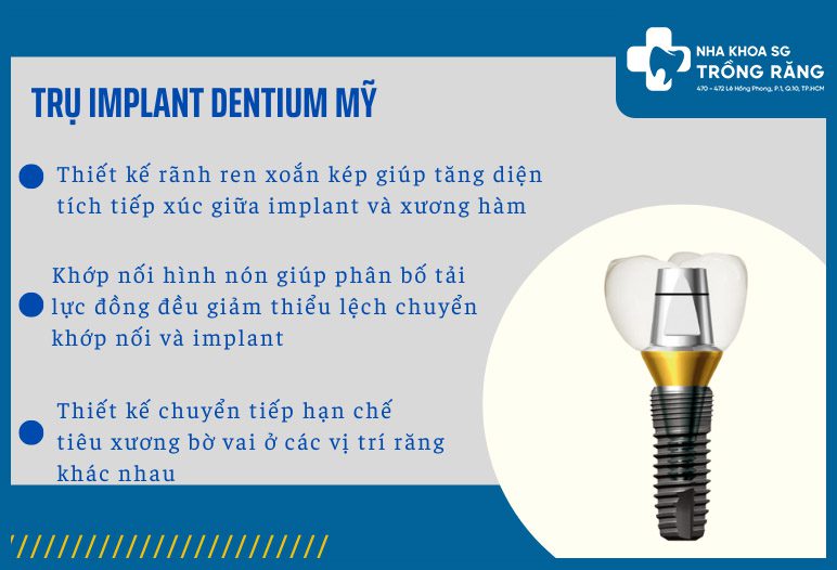 Chi phí cấy 1 trụ implant dentium là bao nhiêu?