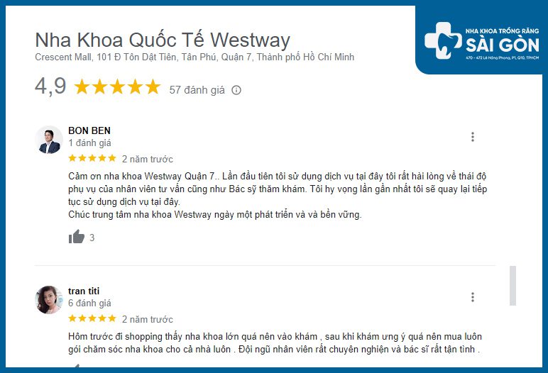 review nha khoa westway