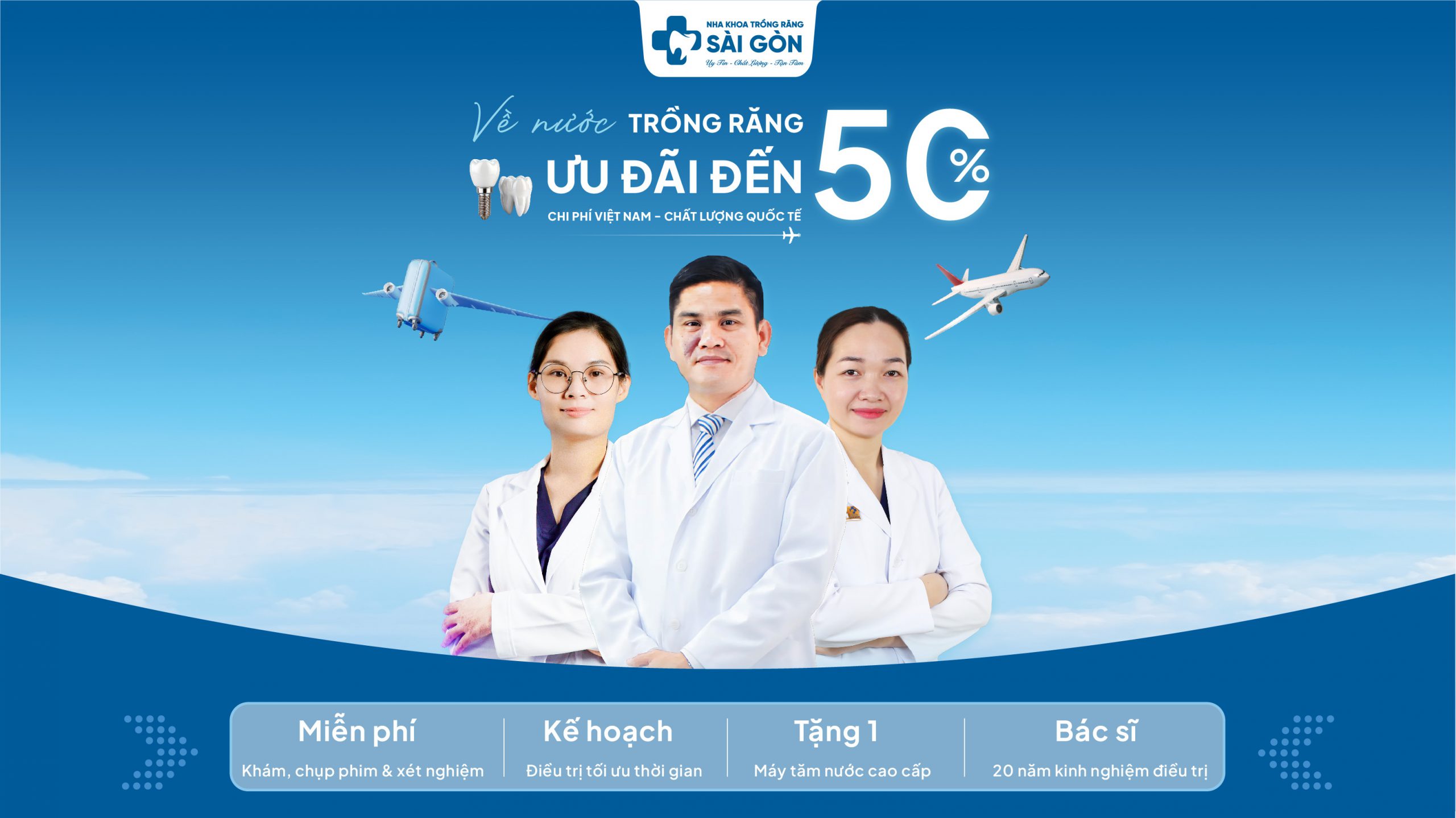 Về Nước Trồng Răng - Ưu Đãi Đến 50%